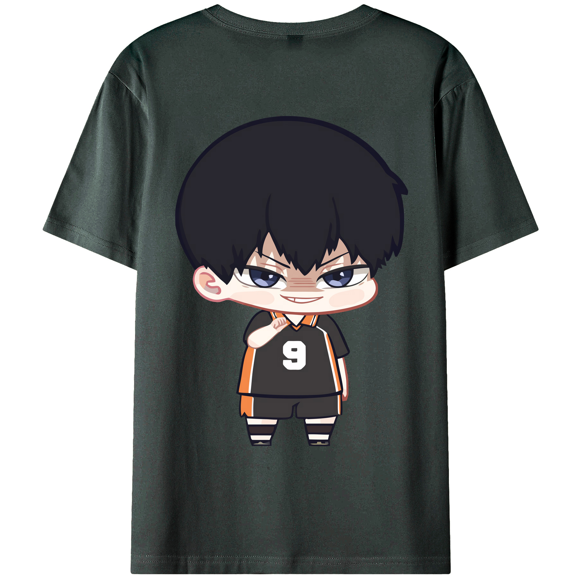 （画像用） ハイキュー!! Haikyu!! 綿100％ メンズ半袖Tシャツ（バックプリント） 通気性